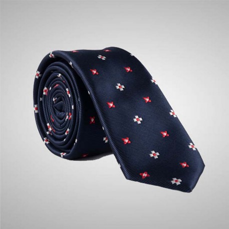 Navy Blue Tie with pattern