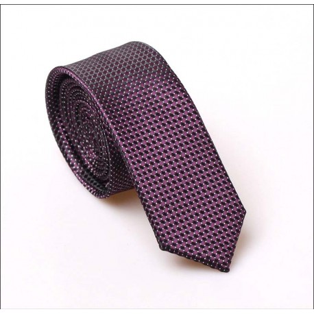 White Dots Purple Tie