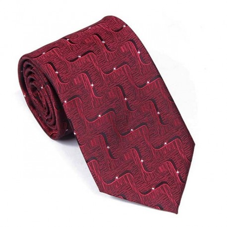 Burgundy Tie with pattern