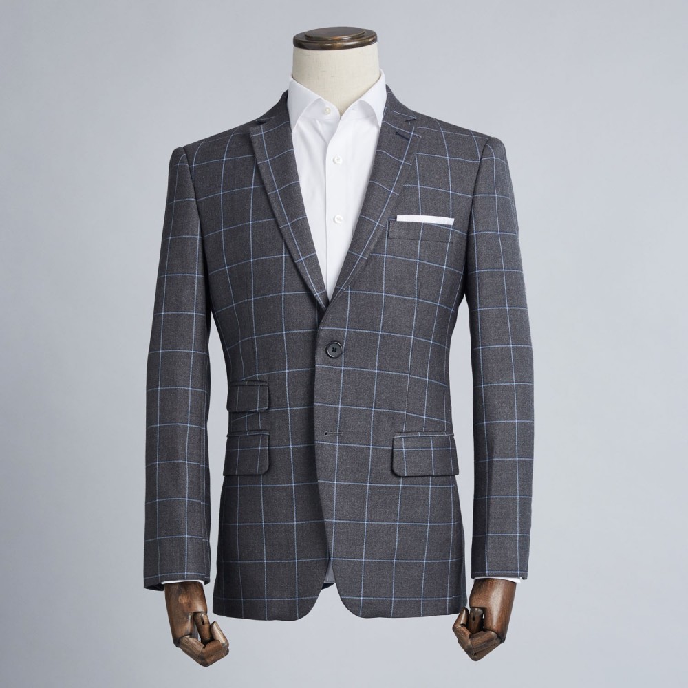 Classic Grey Check Suit view 2
