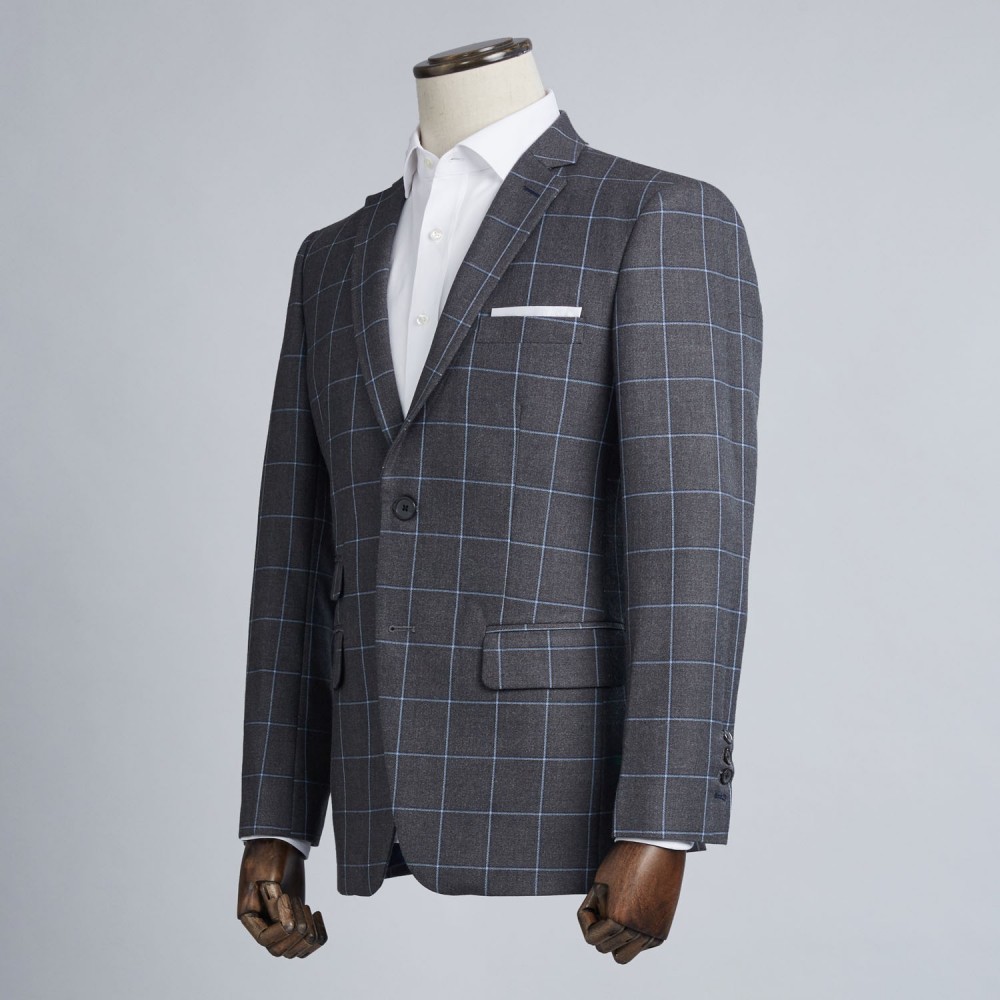Classic Grey Check Suit view 3