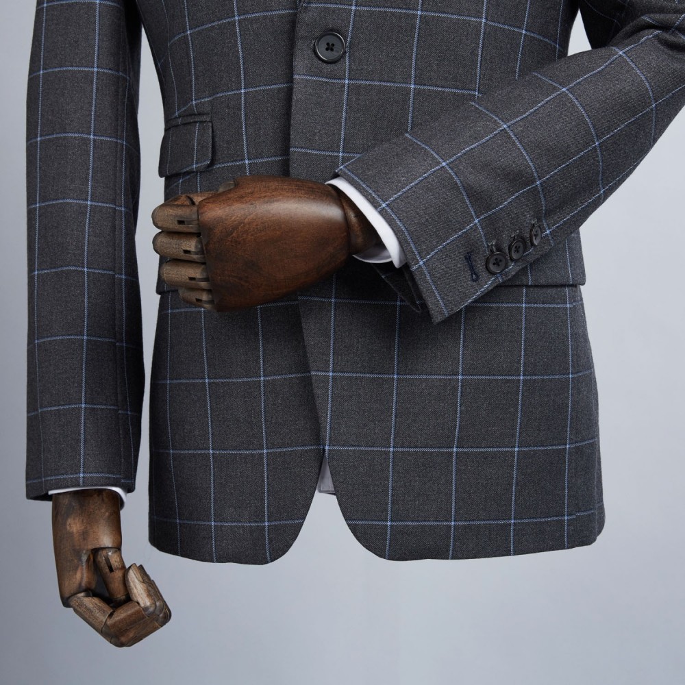Classic Grey Check Suit view 4