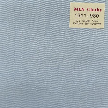 Blue Herringbone Weave Shirt